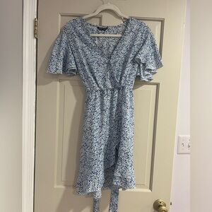 SHEIN Blue Floral Midi Dress